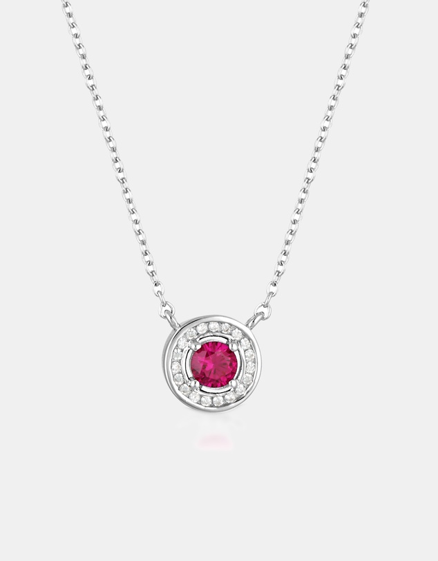 Georgini - Milestone Ruby Halo Pendant