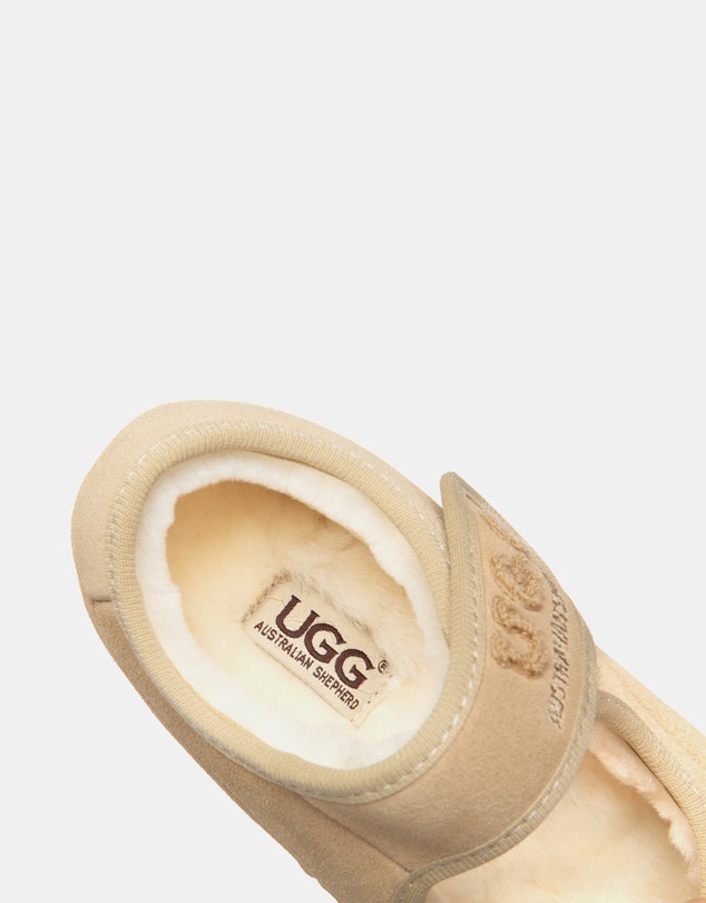 EVERAU - Australian Shepherd Ugg Velvi Kids Cow Suede Upper Loafer Oxfords Flats
