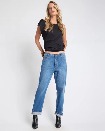 ONE TEASPOON - Bandits Low Waist Boyfriend Denim Jeans - Pacifica Blue