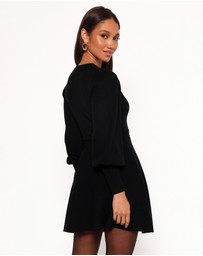 Petal & Pup - Gigi Long Sleeve Mini Dress - Black