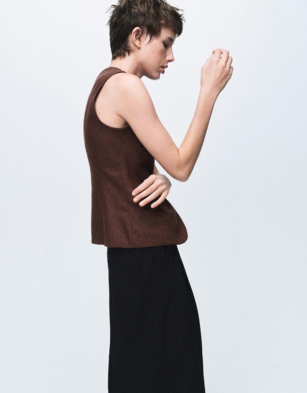 M.N.G - Wool-Blend Gilet With Buttons