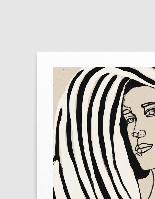 Olive et Oriel - Striped Coat by Treechild Art Print