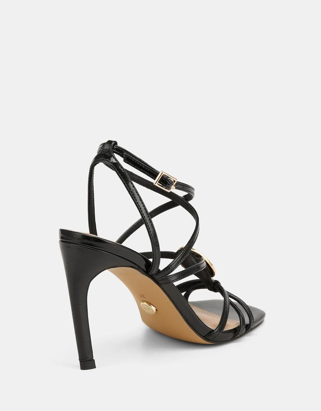 Wittner - Tatum Crinkle Patent Leather High Heels