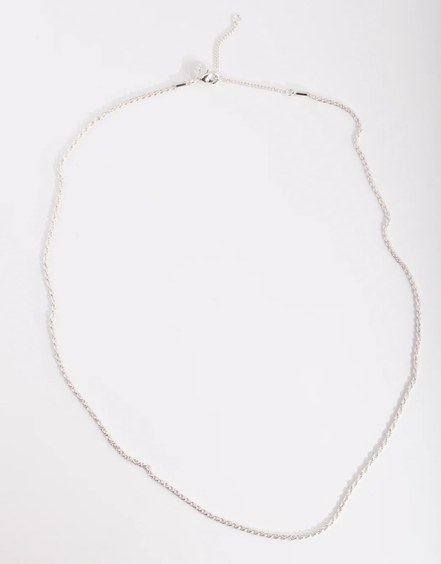 Lovisa - Silver Plated 60cm Rope Chain Necklace