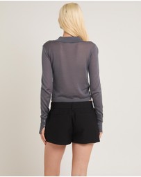 Alice In The Eve - Evelyn Button Front Knit Top