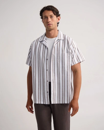 Oxford - Griffin Striped Short Sleeve Shirt