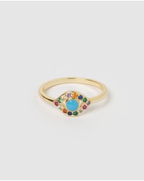 Izoa - Jordana Eye Ring Gold