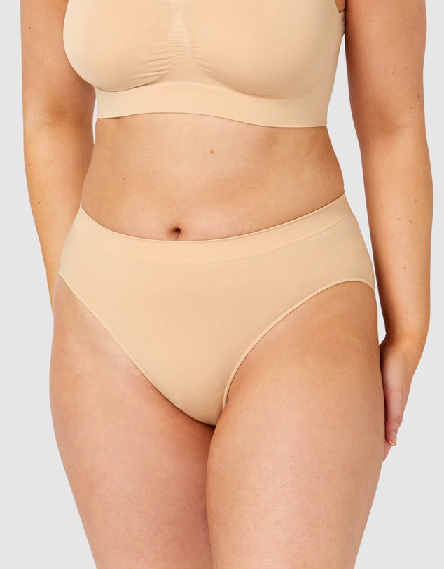 Ambra - 4 Pack Bare Essentials Recycled Nylon Hi Cut Brief
