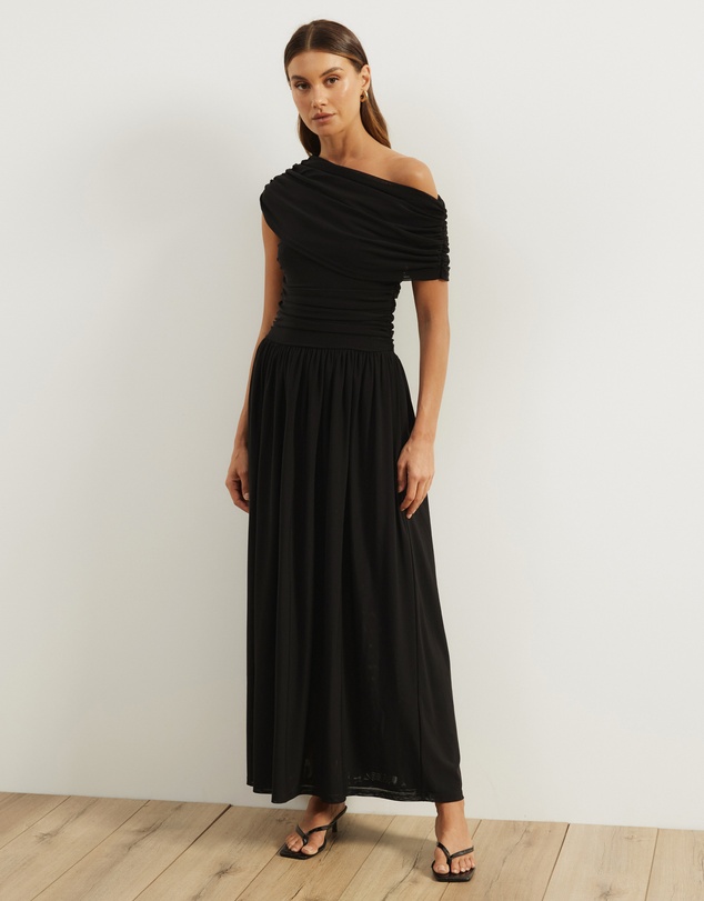 Atmos&Here - Winnie Off Shoulder Mesh Maxi Dress