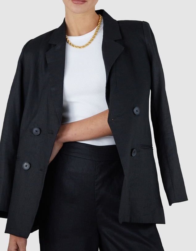 Amelius - Azure Linen Blazer