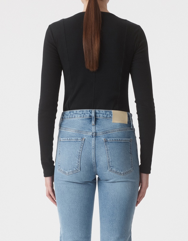 Nobody Denim - Panelled Long Sleeve Rib Top