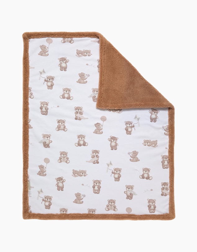 Living Textiles - Sherpa Blanket - Cuddly Bear