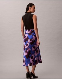 Calvin Klein - Printed Midi Slip Skirt