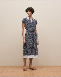 Trenery - Carraway Collared Dress in Night Sky