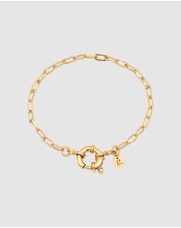 Elli Jewelry - Bracelet Long Link Chain 925 Sterling Silver Gold-Plated