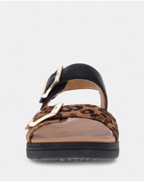 Mia Vita - Bettina Slingback Sandal - Black Leopard
