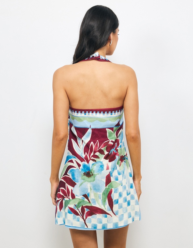 AERE - Mali Linen Halter Shift Dress