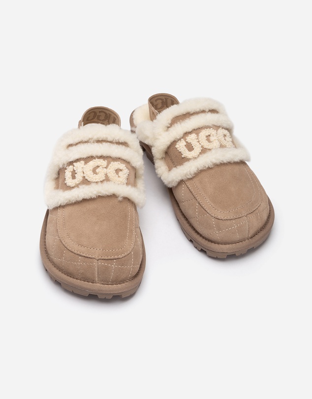 Ozwear Connection Uggs - UGG Violet Matelassé Shearling Slipper (Elastic Logo, Detachable Feature)