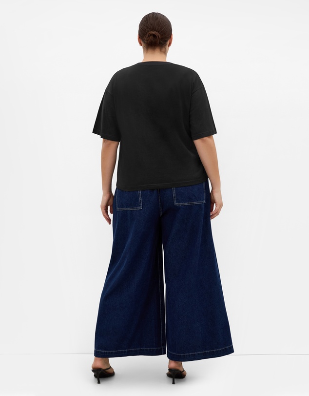 City Chic - Plus size Soho Cotton Tee - black