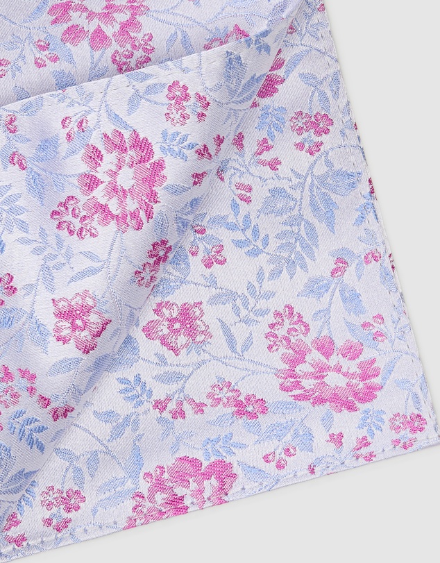 Politix - Floral Jacquard Silk Pocket Square