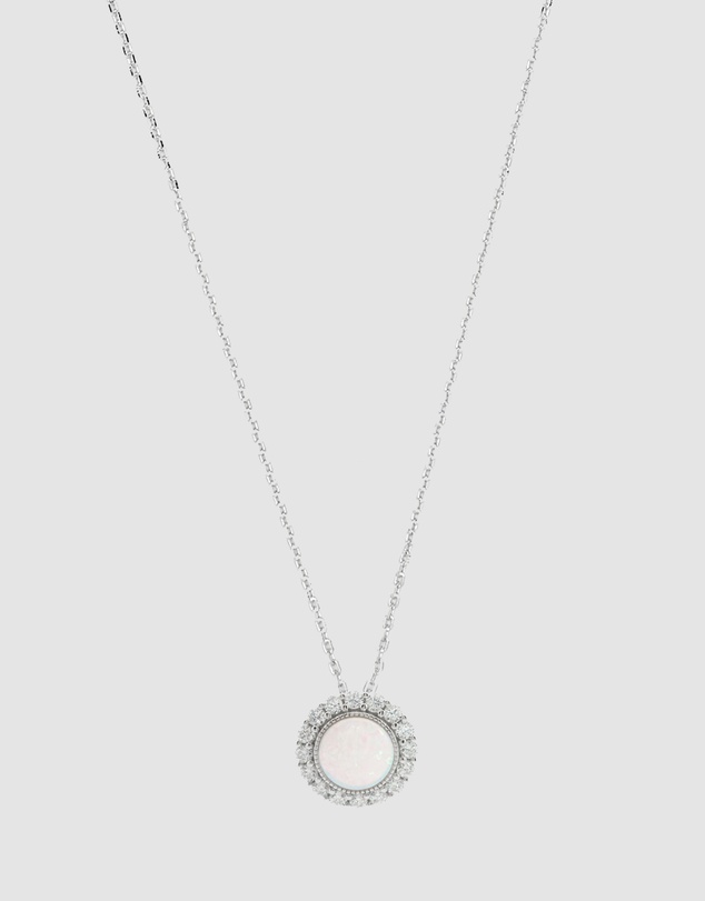 Georgini - Georgini Opal Glow Marrinawi White Created Opal Silver Pendant