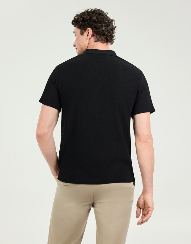 Tarocash - Javier Textured Zip Polo