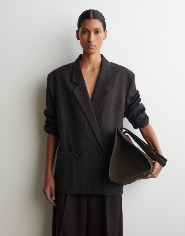 COS - Checked Double-Breasted Blazer
