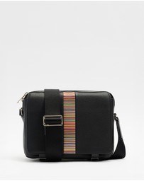 Paul Smith - Signature Stripe Trim Messenger Bag