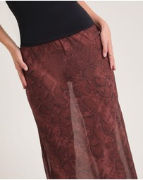 Alice In The Eve - Umah Snake Sheer Maxi Skirt