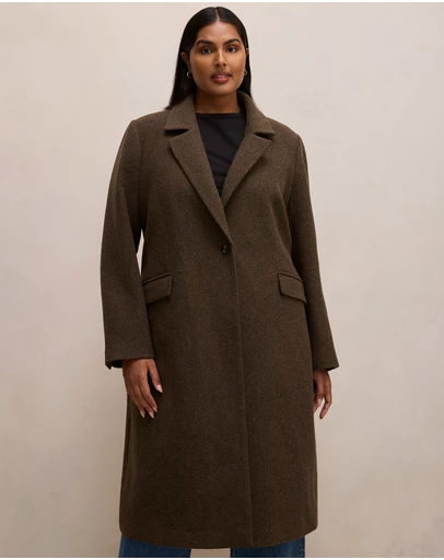 Forever New Curve - Liana Curve Long Coatigan