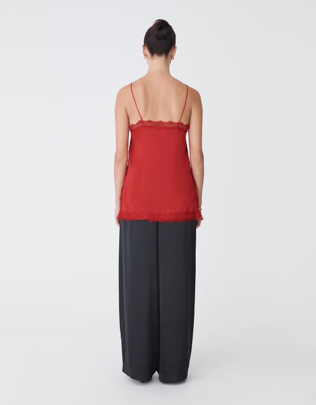 Forcast - Cleo Lace Trim Satin Camisole