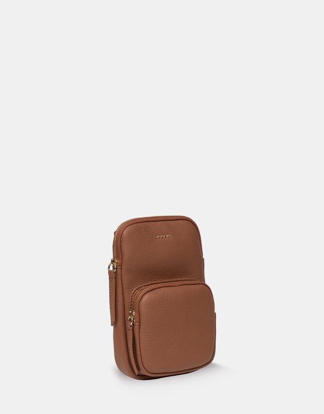 SABEN - Nikko Pocket Phone Sling Tan Luxe