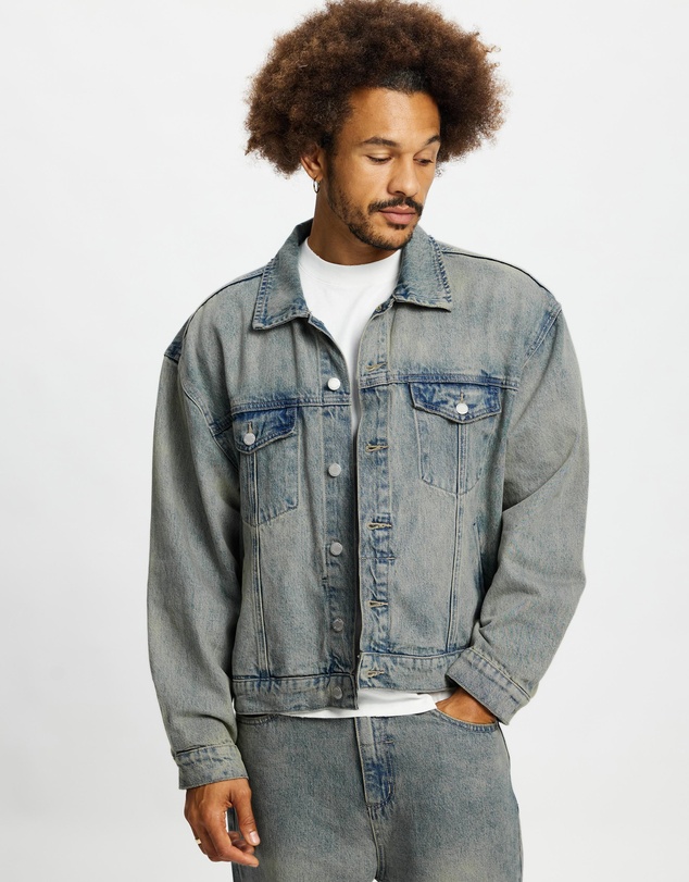 Thrills - Oversized Wander Denim Jacket - ICONIC EXCLUSIVE