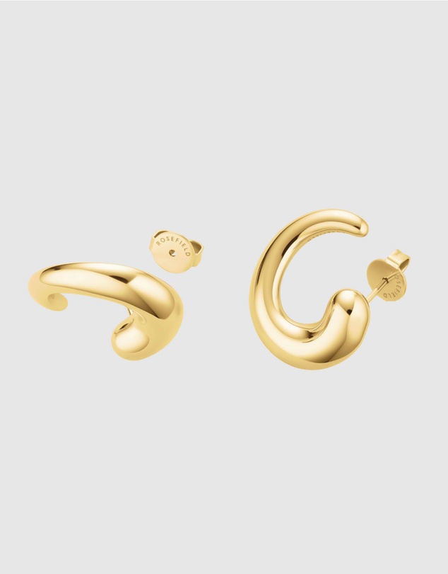 Rosefield - Dome Swirl Gold-Tone Stud Earrings