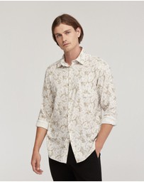 Oxford - Holloway Linen Blend Printed Shirt