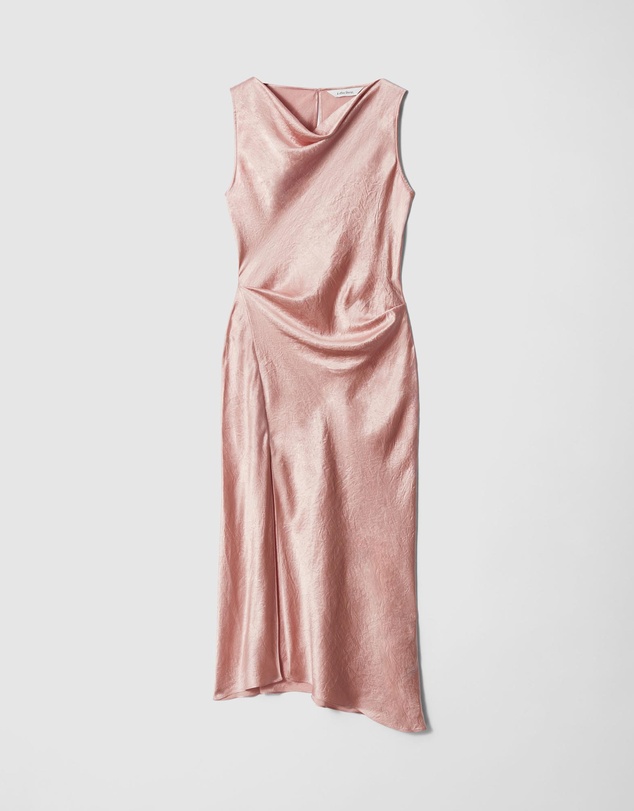 & Other Stories - Draped Satin Midi Dress