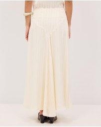 Calli - Sayer Satin Panelled Midi Skirt