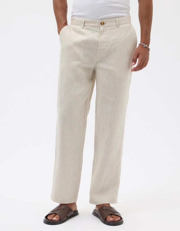 AERE - Relaxed Leg Tailored Linen Pants