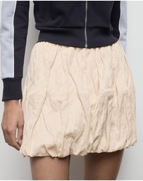 M.N.G - Creased-Effect Balloon Skirt