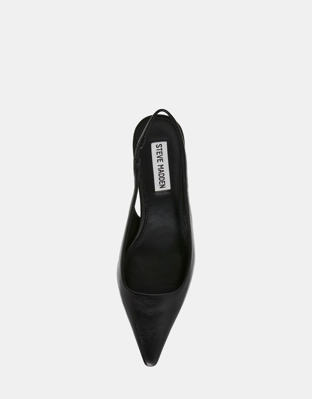Steve Madden - Kari Black Leather Heels