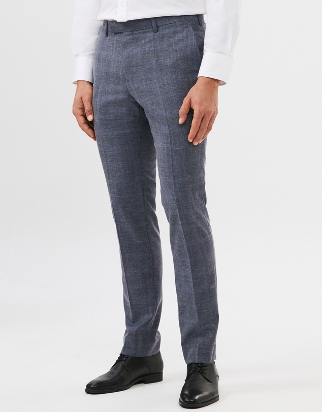 Van Heusen - Superfine Twill Slub Check Suit Pant