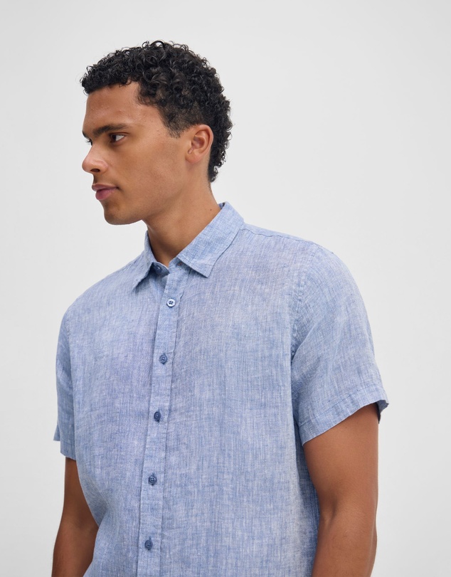 Oxford - Leyton French Linen Short Sleeve Shirt