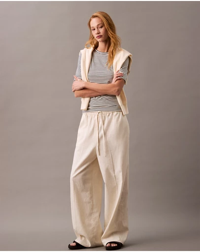 Calvin Klein - Relaxed Linen Cotton Pants