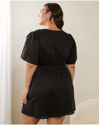 Atmos&Here Curvy - Jasmine Linen Blend Mini Dress
