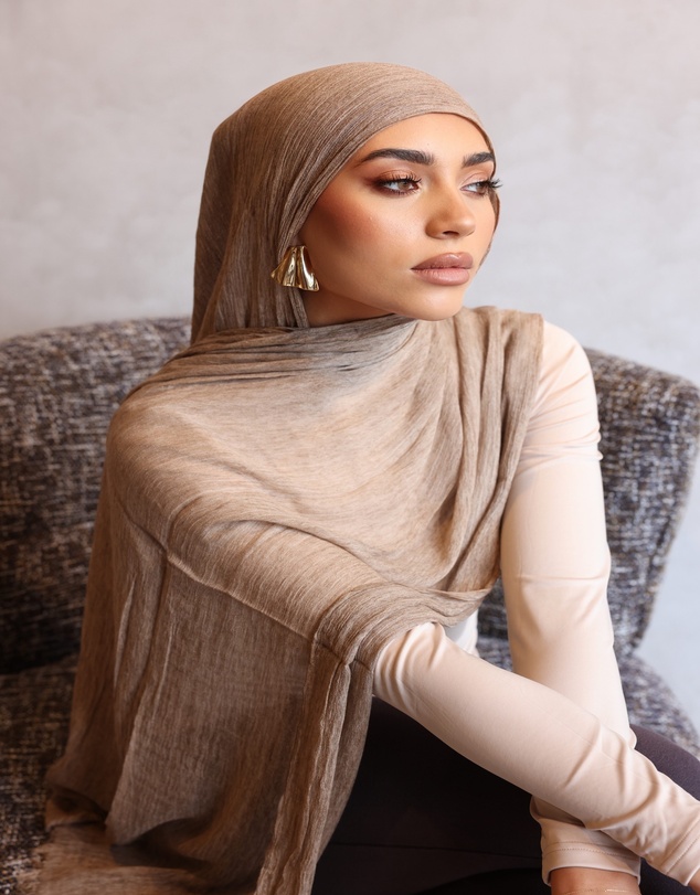 Mod Squad - Textured Hijab- Mink