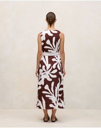 Trenery - Wakame Belted Tank Dress in Espresso