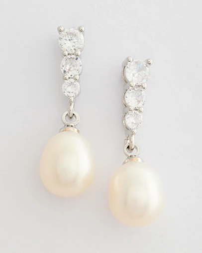 Moira Hughes - The White Label - Amanda Pearl Drop Earrings