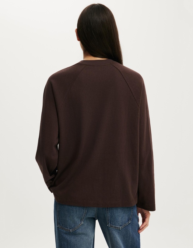 Cotton On - Boxy Raglan Long Sleeve Tee