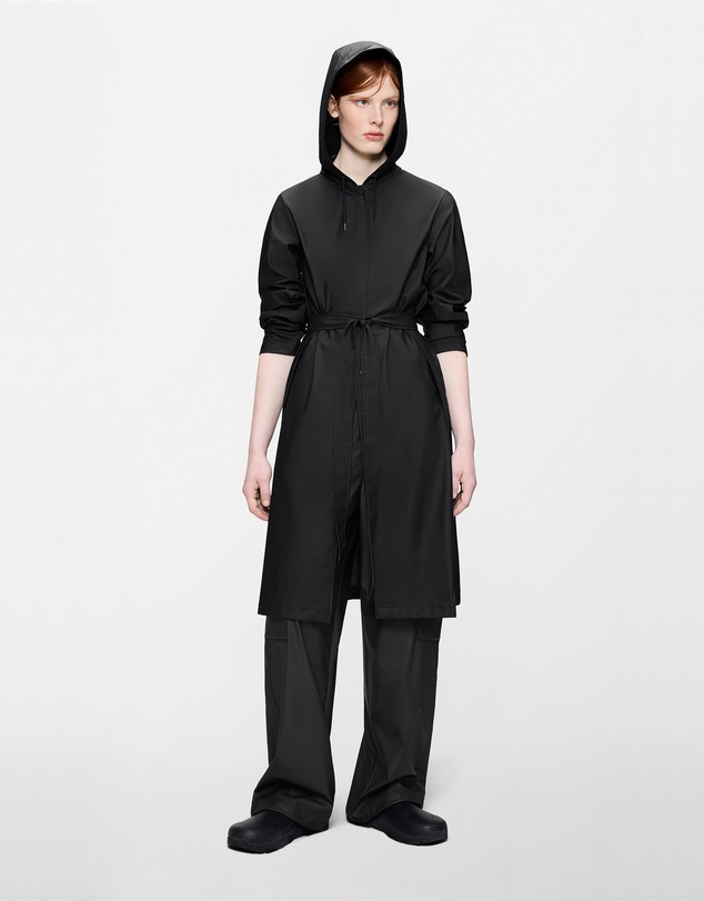 RAINS - A-Line Longer Women's Jacket Black
