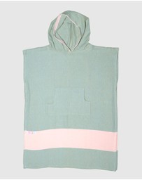 Tolu Australia - Adult Hooded Beach Towel in Green – Quick-Dry Swim Poncho for Swimming & Surfing